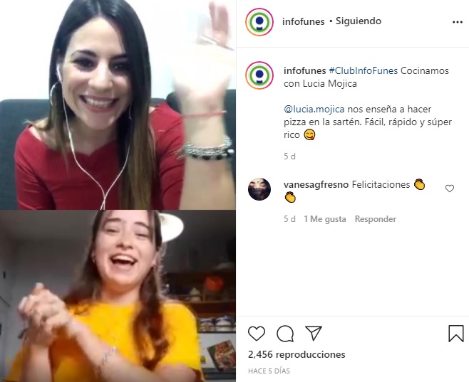 Este miércoles, nueva clase de cocina EN VIVO en el Instagram de InfoFunes